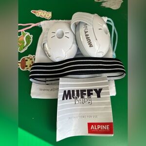 Alpine Hearing Protection Muffy Baby Earmuffs with Black and Gray Stripes